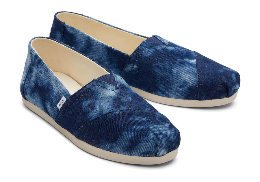 Navy Washed Denim Toms Alpargata Washed Denim Australia Sale | AU509-854