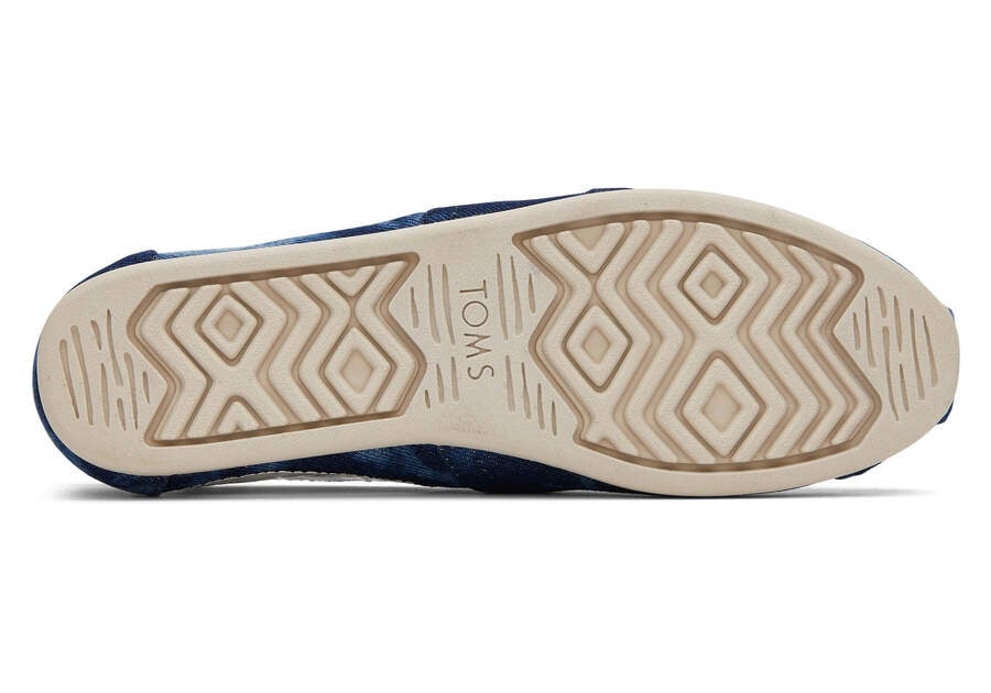 Navy Washed Denim Toms Alpargata Washed Denim Australia Sale | AU509-854