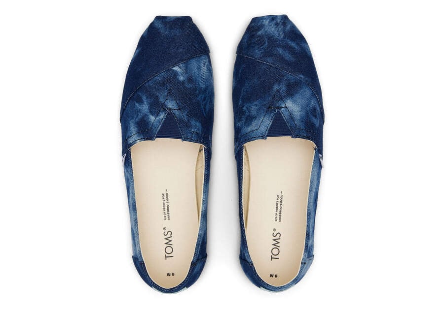 Navy Washed Denim Toms Alpargata Washed Denim Australia Sale | AU509-854