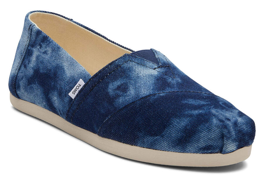 Navy Washed Denim Toms Alpargata Washed Denim Australia Sale | AU509-854