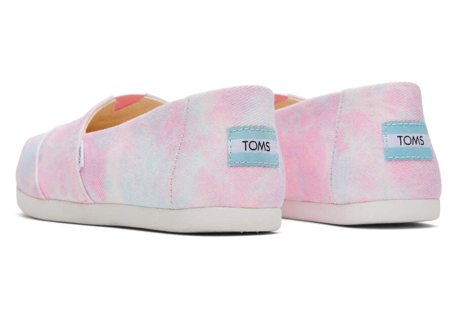 Neon Pink Tie Dye Twill Toms Alpargata Tie-Dye Australia Sale | AU668-601