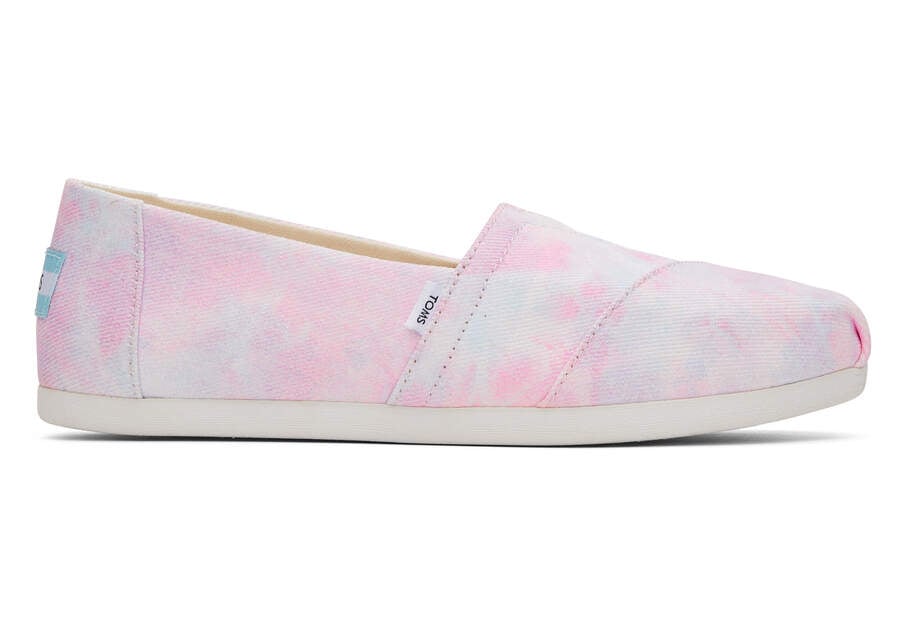 Neon Pink Tie Dye Twill Toms Alpargata Tie-Dye Australia Sale | AU668-601