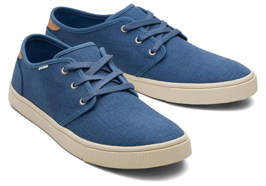 Ocean Blue Toms Carlo Sneaker Australia Sale | AU590-241