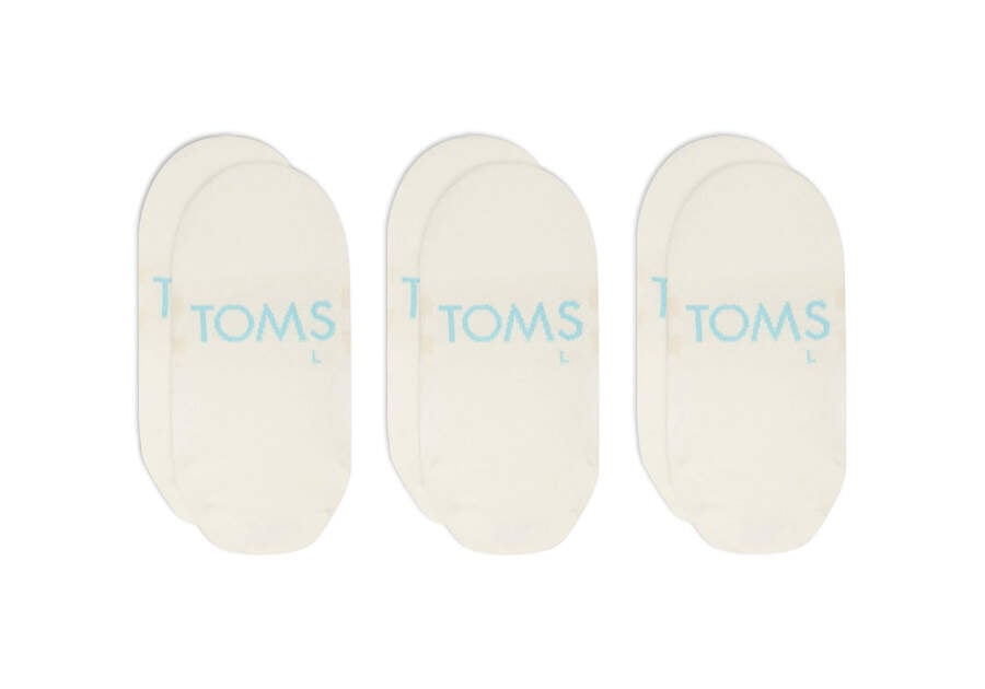 Off-white Toms Ultimate No Show Socks Off-White 3 Pack Socks Australia Sale | AU903-171