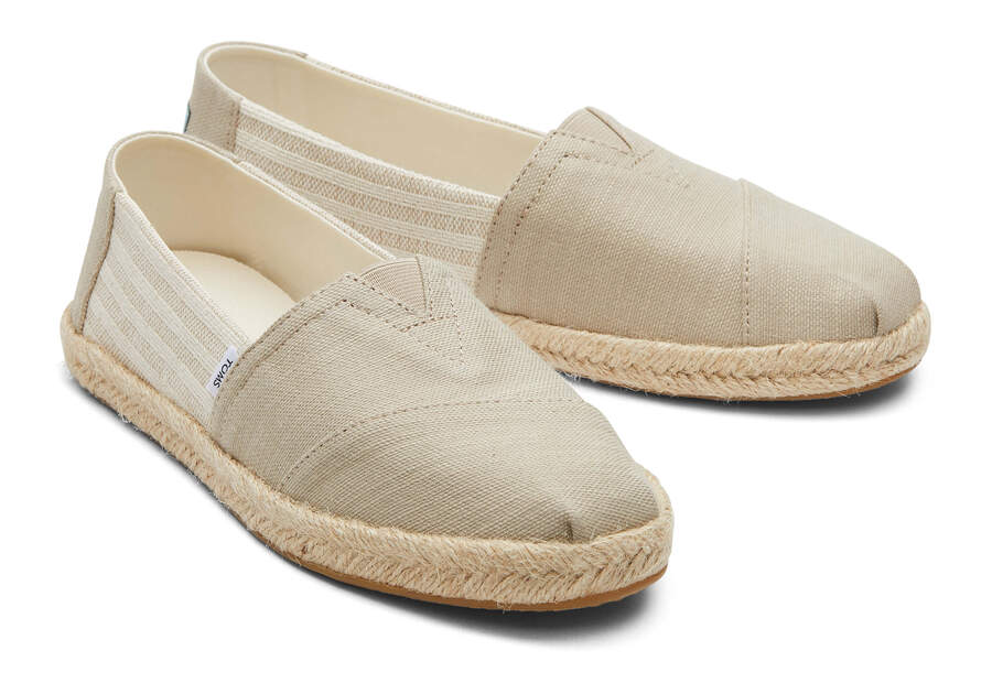 Oxford Tan Toms Alpargata Recycled Cotton Rope Espadrille Australia Sale | AU639-355