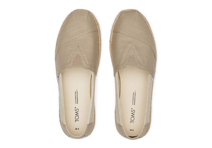 Oxford Tan Toms Alpargata Recycled Cotton Rope Espadrille Australia Sale | AU639-355