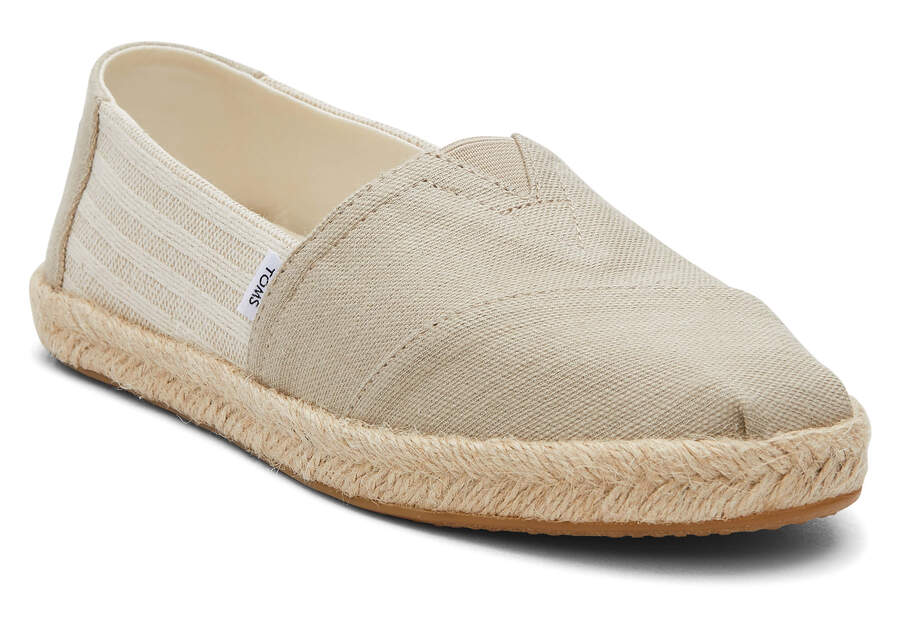 Oxford Tan Toms Alpargata Recycled Cotton Rope Espadrille Australia Sale | AU639-355