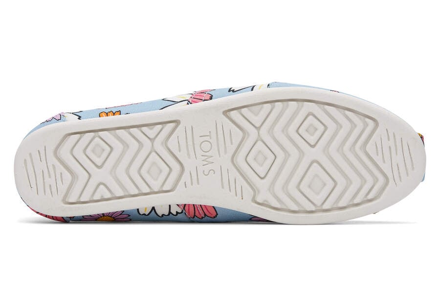 Pastel Blue Daisies Toms Alpargata Daisies Australia Sale | AU599-059