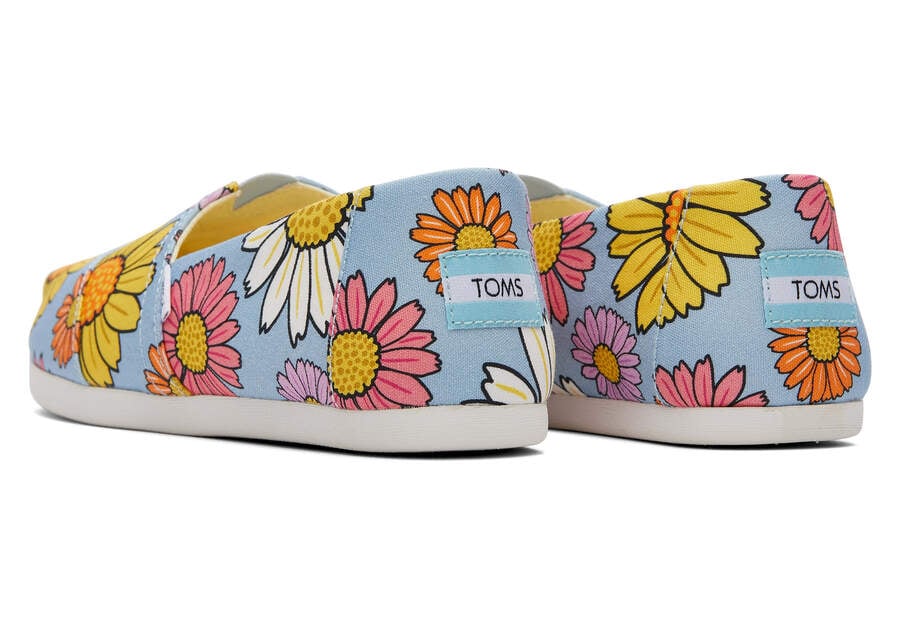 Pastel Blue Daisies Toms Alpargata Daisies Australia Sale | AU599-059