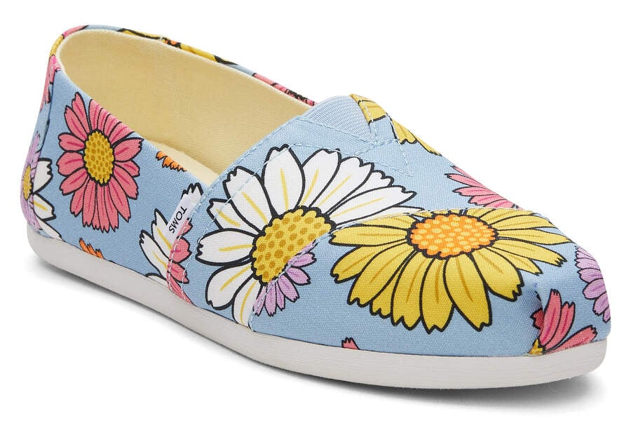 Pastel Blue Daisies Toms Alpargata Daisies Australia Sale | AU599-059