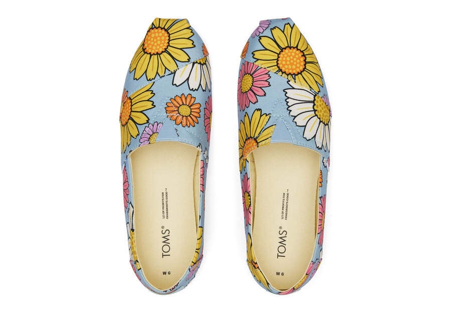 Pastel Blue Daisies Toms Alpargata Daisies Australia Sale | AU599-059