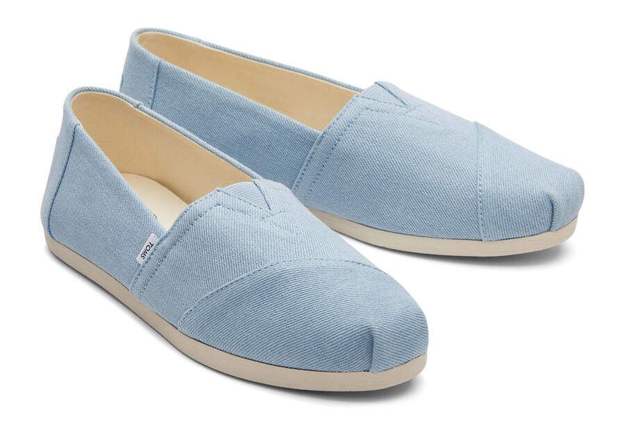 Pastel Blue Toms Alpargata Washed Denim Australia Sale | AU694-399