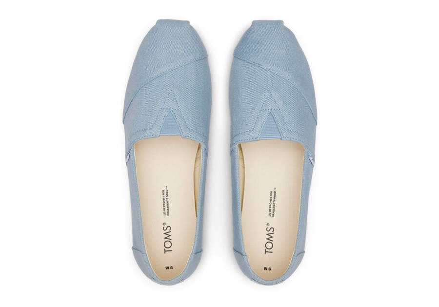 Pastel Blue Toms Alpargata Washed Denim Australia Sale | AU694-399