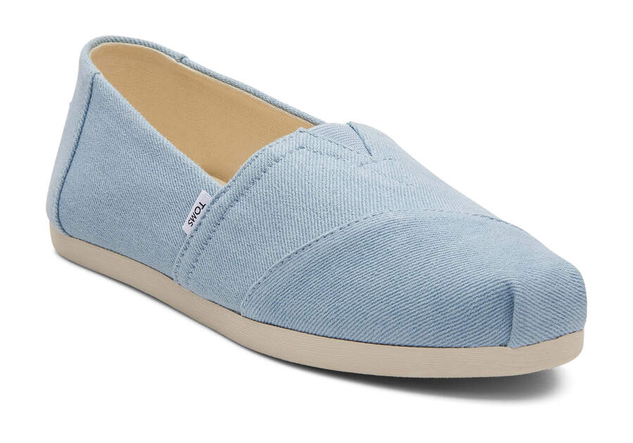 Pastel Blue Toms Alpargata Washed Denim Australia Sale | AU694-399