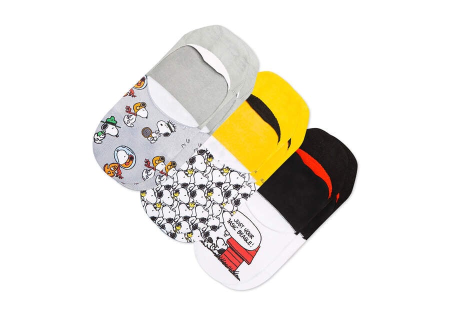 Peanuts Multi Toms X Peanuts® Ultimate No Show 3 Pack Socks Australia Sale | AU347-244