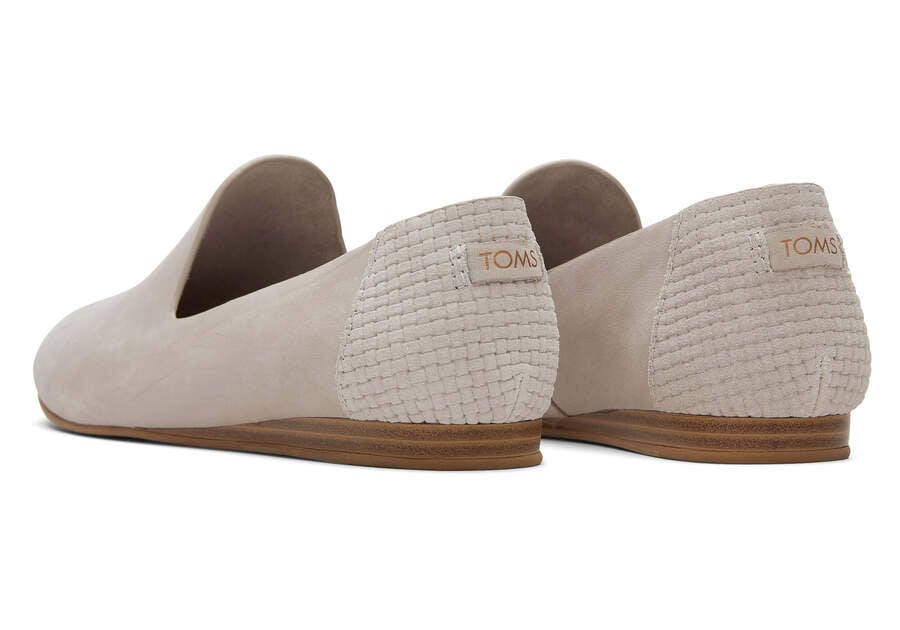 Pebble Grey Toms Darcy Flat Flat Shoes Australia Sale | AU510-872