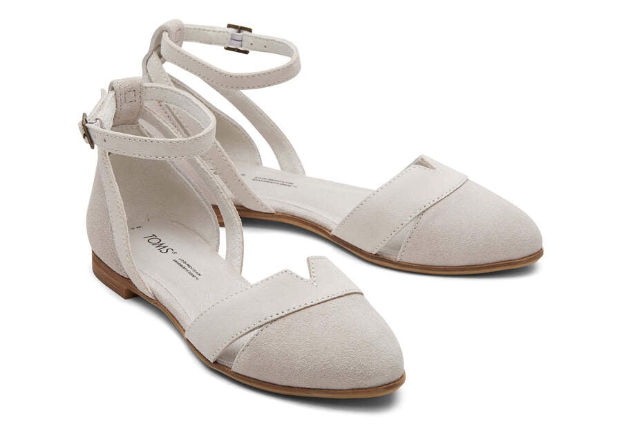 Pebble Grey Toms Juliannah Flat Flat Shoes Australia Sale | AU539-049