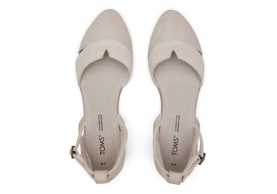 Pebble Grey Toms Juliannah Flat Flat Shoes Australia Sale | AU539-049