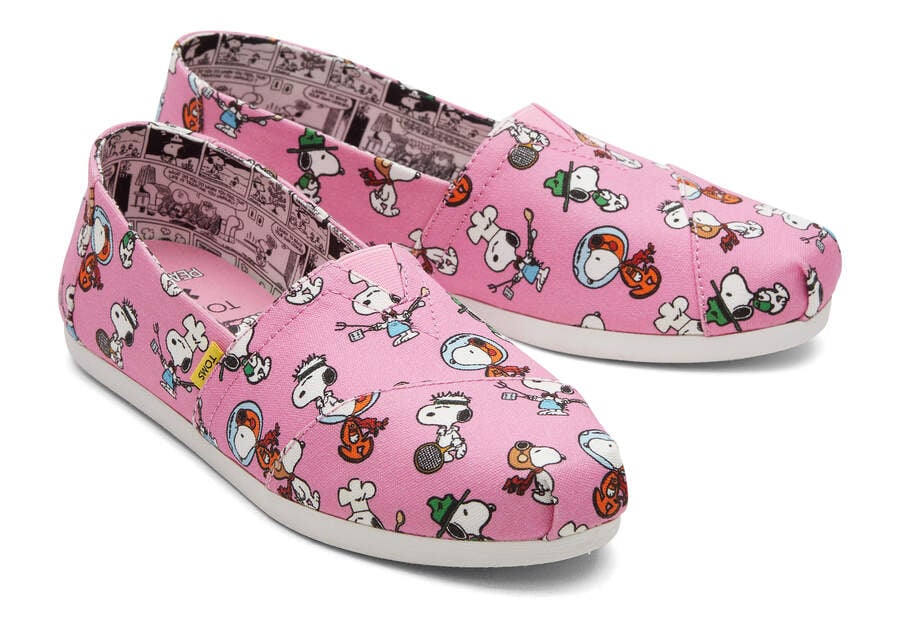 Pink Snoopy Print Toms X Peanuts® Alpargata Australia Sale | AU800-618