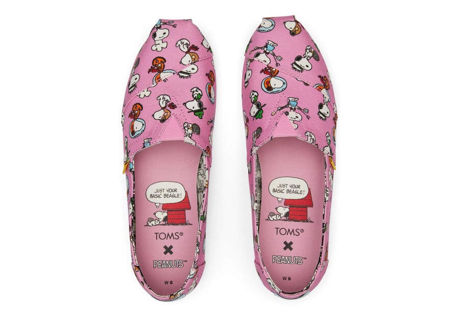 Pink Snoopy Print Toms X Peanuts® Alpargata Australia Sale | AU800-618