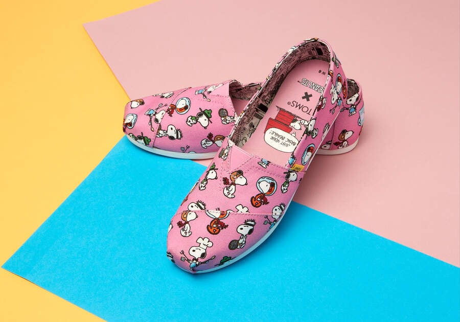 Pink Snoopy Print Toms X Peanuts® Alpargata Australia Sale | AU800-618