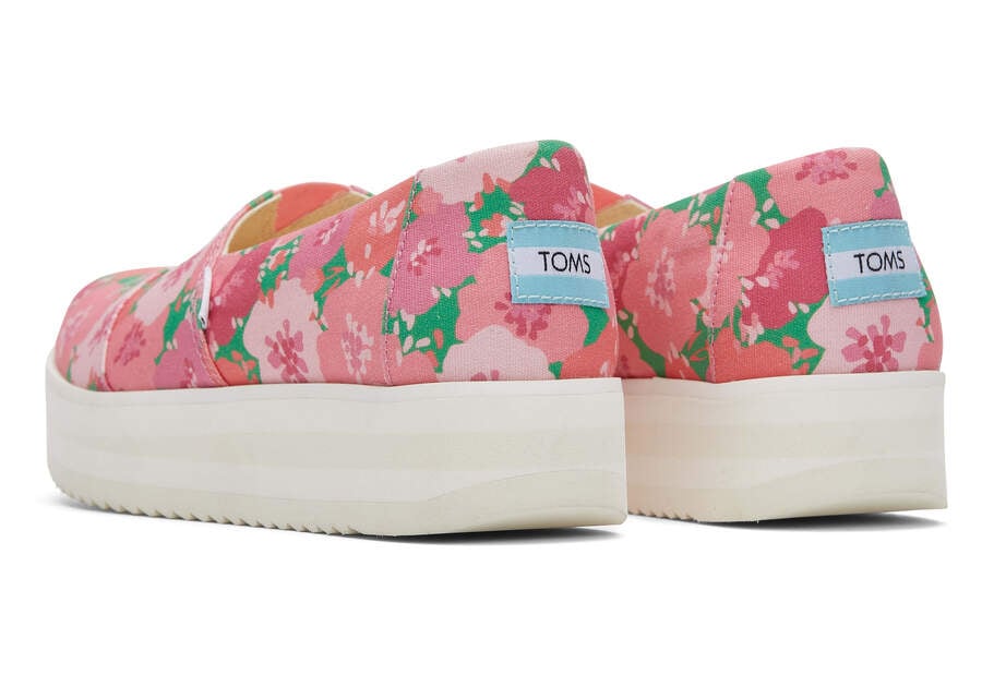 Pink Toms Alpargata Midform Espadrille Platform Shoes Australia Sale | AU099-913