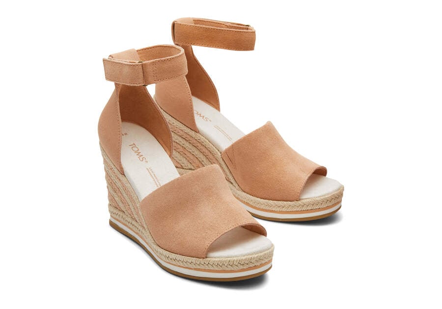 Sandy Beige Toms Marisol Wedge Heel Heels Australia Sale | AU807-549