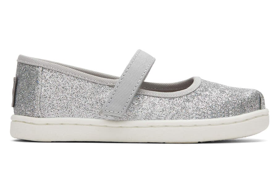 Silver Iridescent Toms Tiny Mary Jane Australia Sale | AU744-797