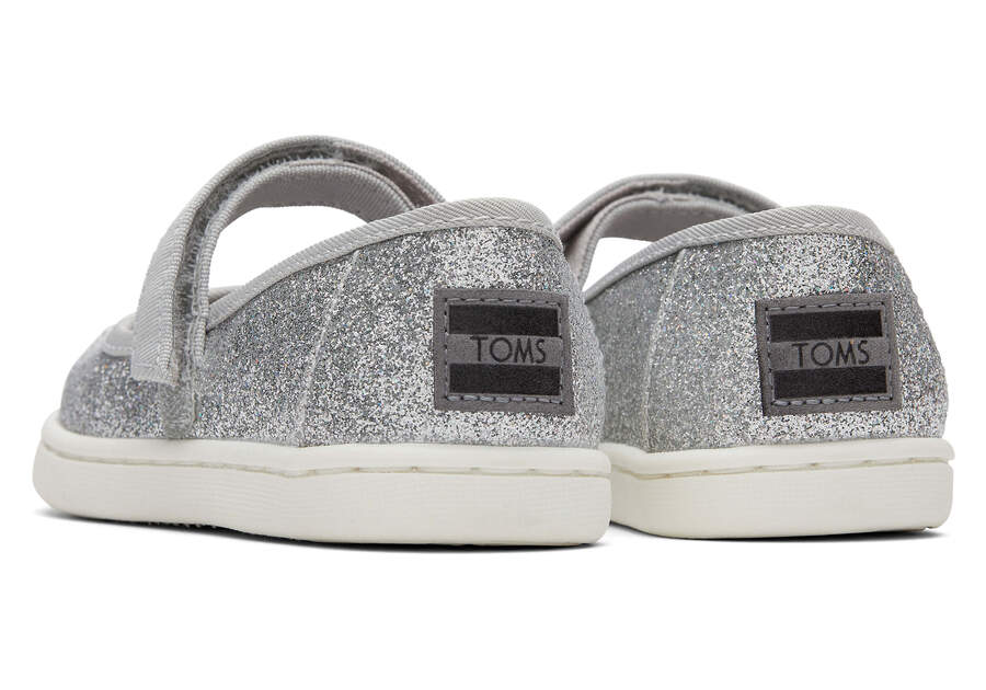 Silver Iridescent Toms Tiny Mary Jane Australia Sale | AU744-797