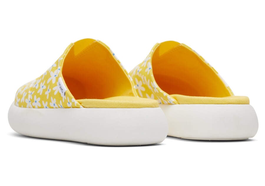 Sunny Yellow Daisies Toms Mallow Mule Australia Sale | AU399-880