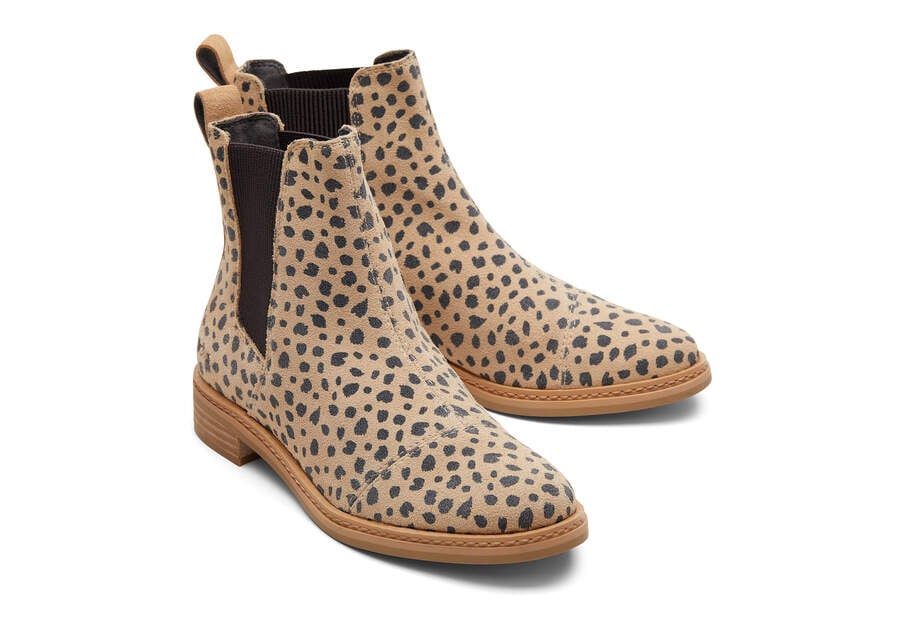 Tan Cheetah Toms Charlie Boot Boots Australia Sale | AU559-985