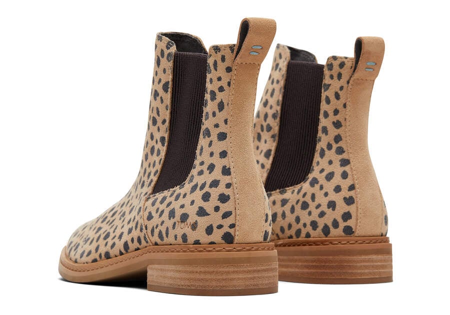 Tan Cheetah Toms Charlie Boot Boots Australia Sale | AU559-985