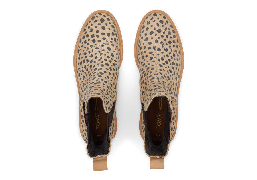 Tan Cheetah Toms Charlie Boot Boots Australia Sale | AU559-985