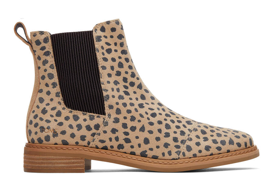 Tan Cheetah Toms Charlie Boot Boots Australia Sale | AU559-985