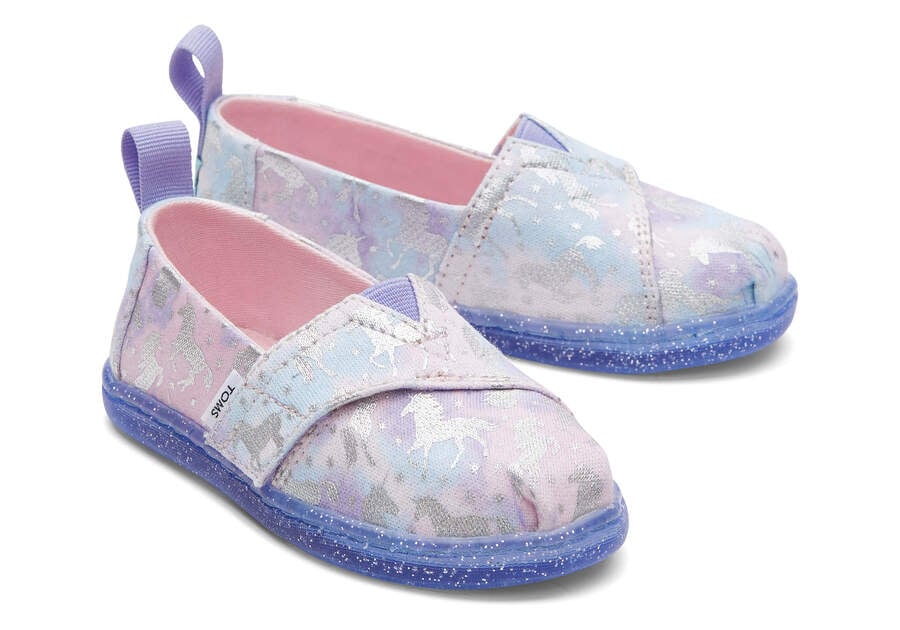 Tie Dye Foil Toms Tiny Alpargata Unicorn Australia Sale | AU138-224