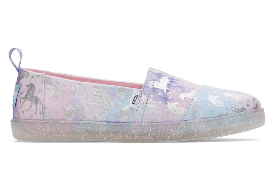 Tie Dye Foil Toms Youth Alpargata Unicorn Australia Sale | AU339-374