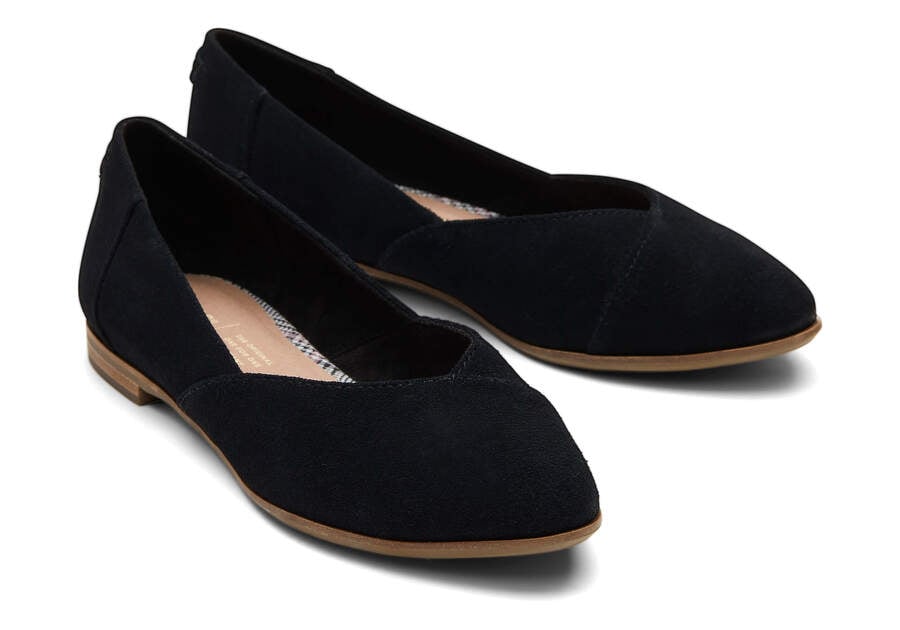 True Black Toms Jutti Neat Flat Flat Shoes Australia Sale | AU083-226