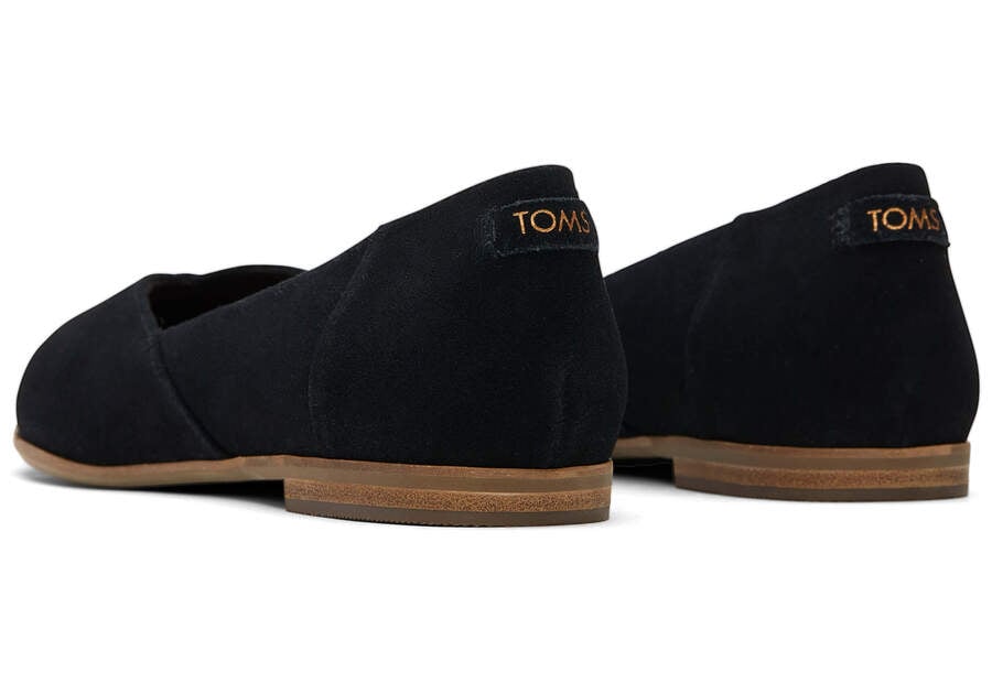 True Black Toms Jutti Neat Flat Flat Shoes Australia Sale | AU083-226