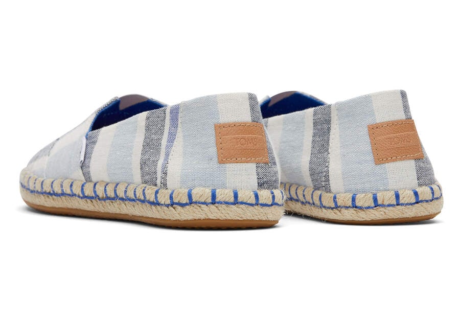 Twilight Blue Multi Stripes Toms Alpargata Rope Espadrille Australia Sale | AU922-522