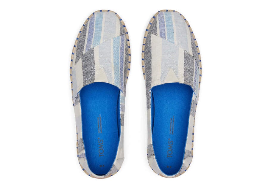 Twilight Blue Multi Stripes Toms Alpargata Rope Espadrille Australia Sale | AU922-522