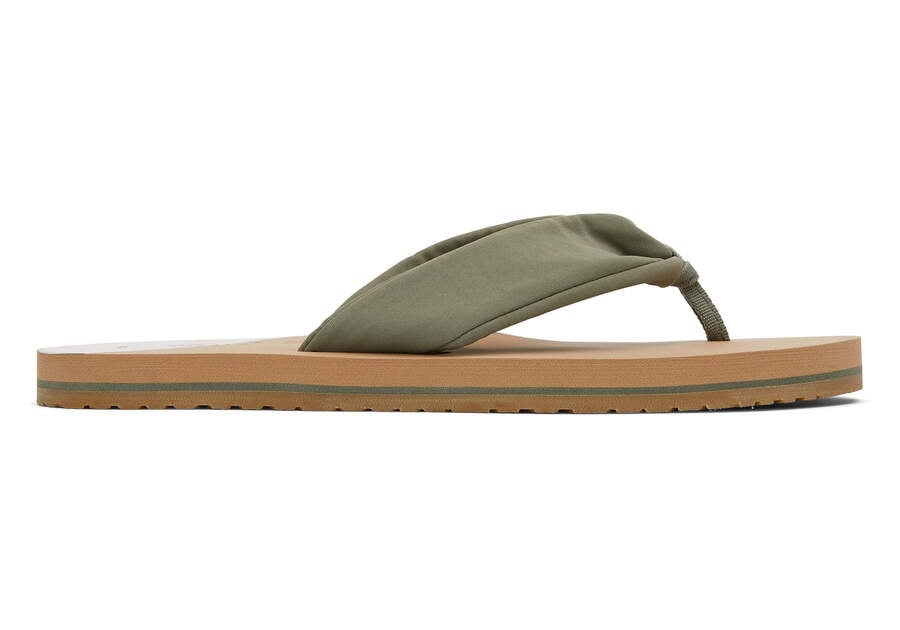 Vetiver Grey Repreve Jersey Toms Piper Flip Flop Australia Sale | AU429-287