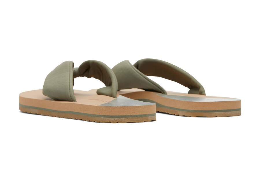 Vetiver Grey Repreve Jersey Toms Piper Flip Flop Australia Sale | AU429-287