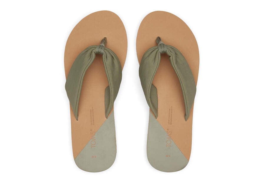 Vetiver Grey Repreve Jersey Toms Piper Flip Flop Australia Sale | AU429-287