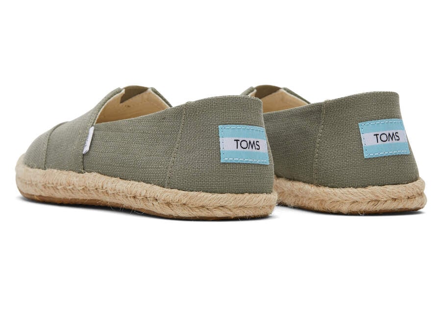 Vetiver Grey Textured Woven Toms Alpargata Rope Espadrille Australia Sale | AU525-589