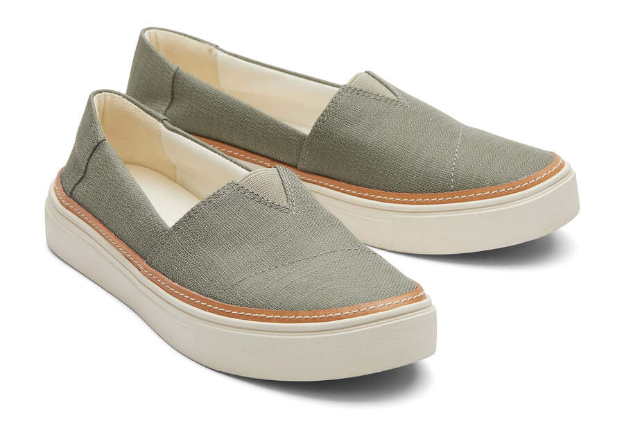 Vetiver Grey Toms Parker Slip On Australia Sale | AU483-474