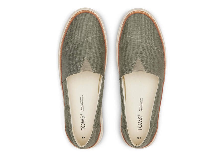 Vetiver Grey Toms Parker Slip On Australia Sale | AU483-474