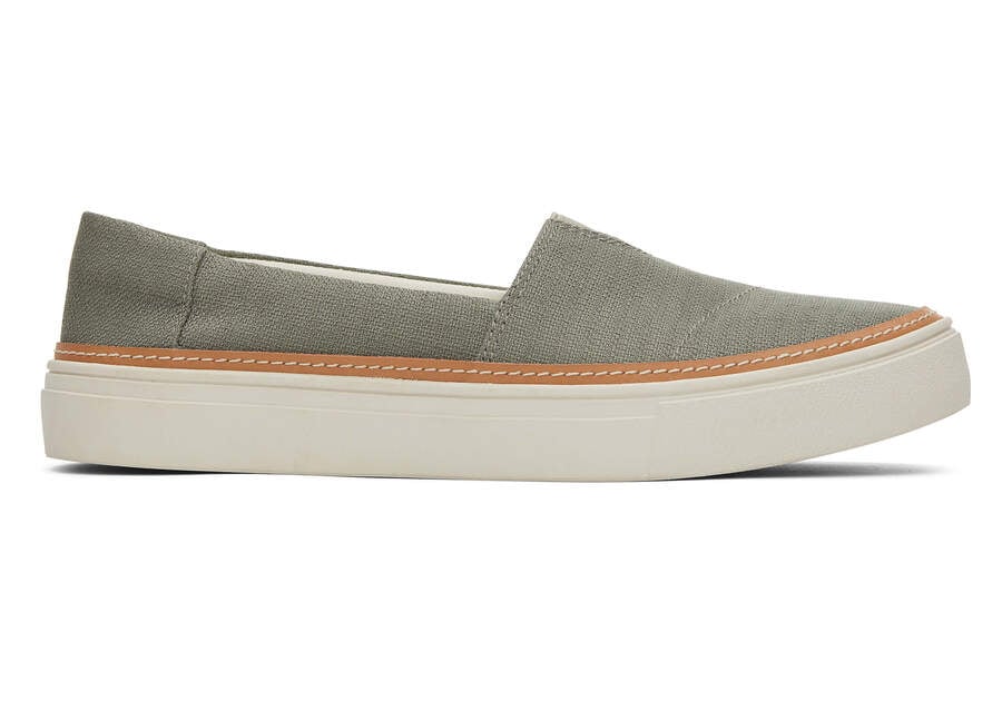 Vetiver Grey Toms Parker Slip On Australia Sale | AU483-474