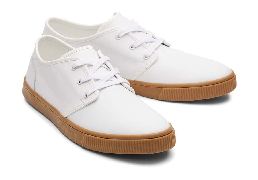 White Leather Toms Carlo Sneaker Australia Sale | AU680-095