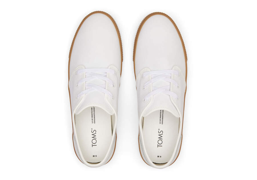 White Leather Toms Carlo Sneaker Australia Sale | AU680-095