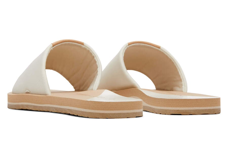 White Repreve Jersey Toms Carly Sandal Australia Sale | AU344-372